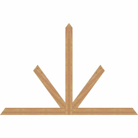 Ekena Millwork Saratoga Timber Gable Bracket, Western Red Cedar, 108"W x 72"H x 1 1/2"D x 5 1/2"F, 16/12 Pitch GBW108X72X0206SAR00SWR